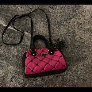 Betsey Johnson mini quilted barrel bag